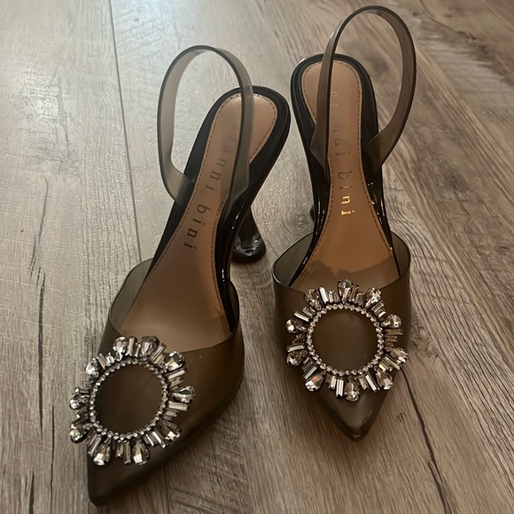 Gianni Bini black sparkle heels - Picture 1 of 5